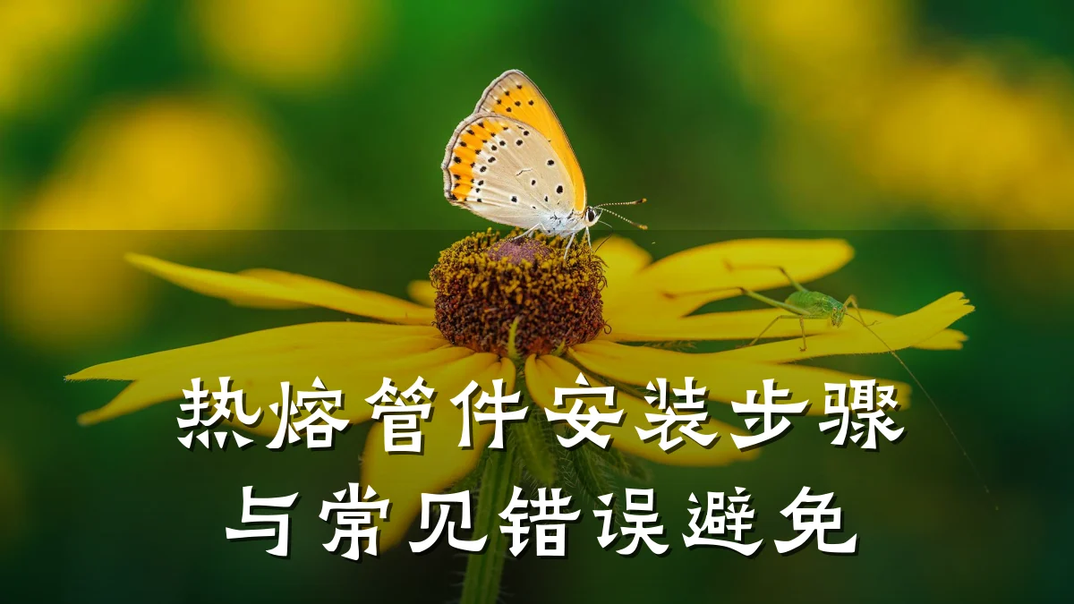 热熔管件安装步骤与常见错误避免