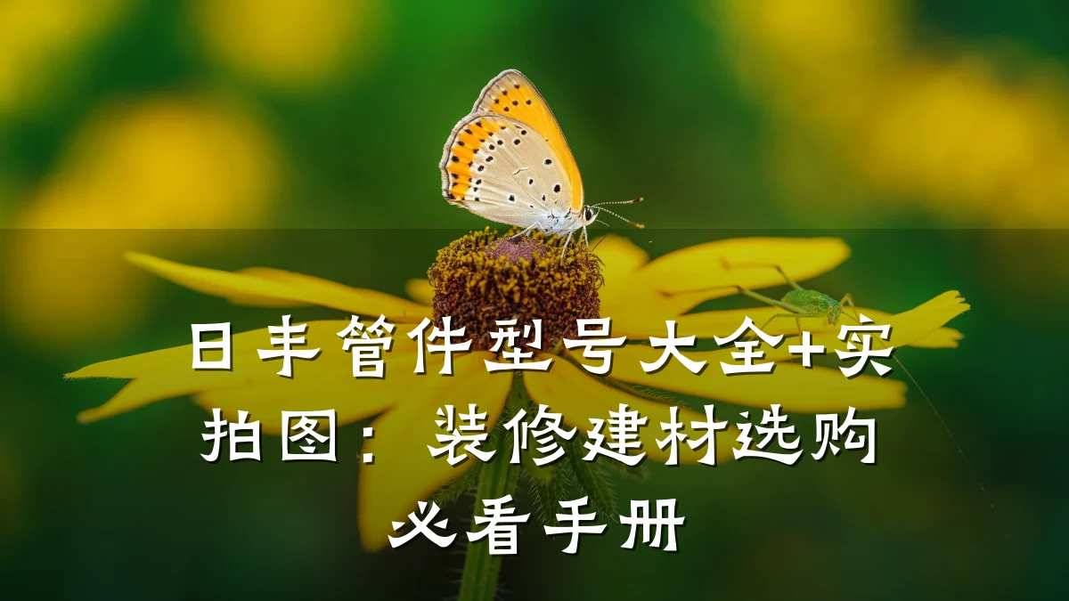日丰管件型号大全+实拍图:装修建材选购必看手册