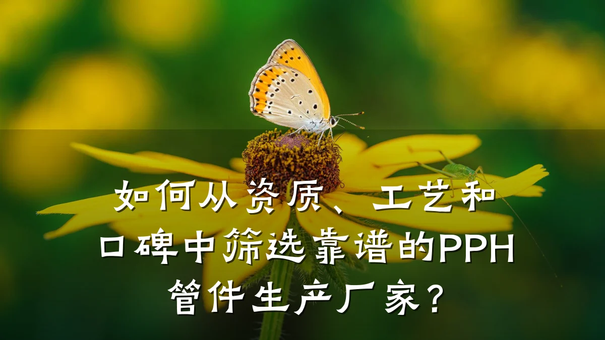 如何从资质、工艺和口碑中筛选靠谱的PPH管件生产厂家?