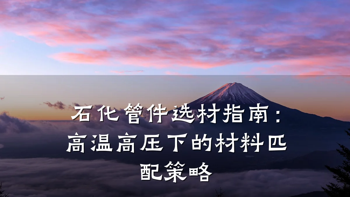 石化管件选材指南:高温高压下的材料匹配策略