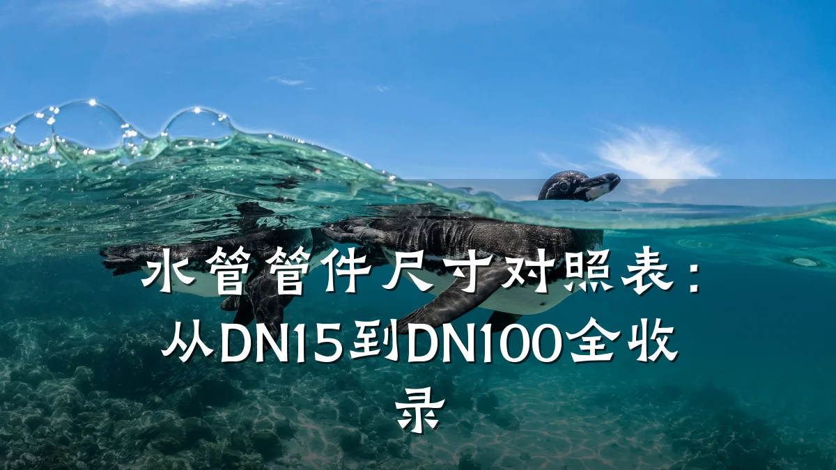水管管件尺寸对照表:从DN15到DN100全收录