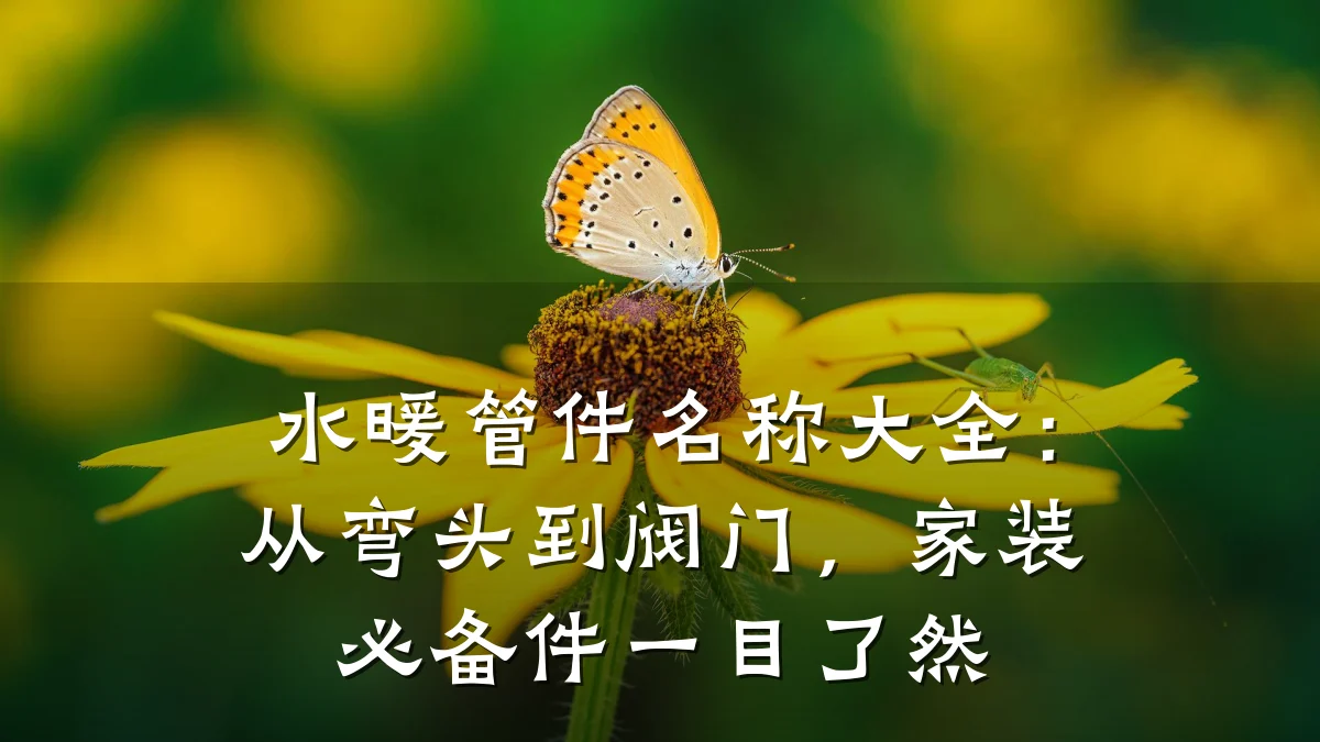 水暖管件名称大全:从弯头到阀门,家装必备件一目了然